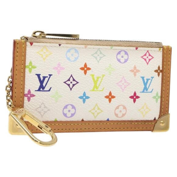 LOUIS VUITTON Monogram Multicolor Pochette Cles Purse White M92655 Auth bs24864 - Picture 1 of 16